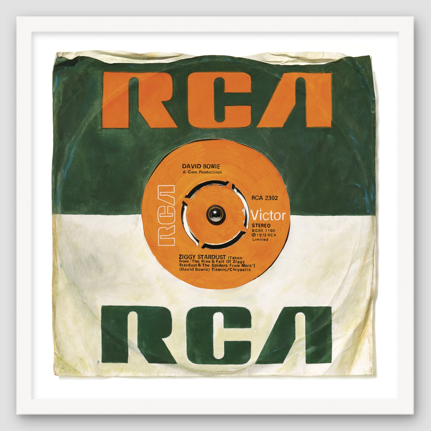 "Ziggy Stardust'' by David Bowie Limited Edition Prints of Painted Single