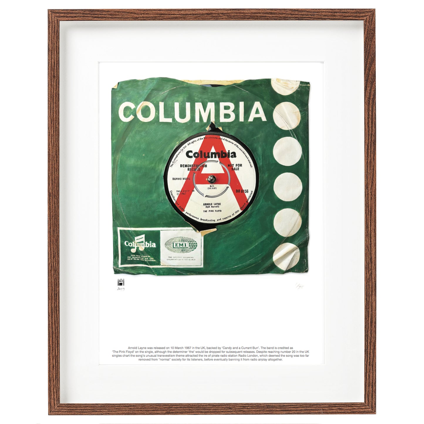 ''Arnold Layne'' by Pink Floyd Limited Edition Prints of Original Painting