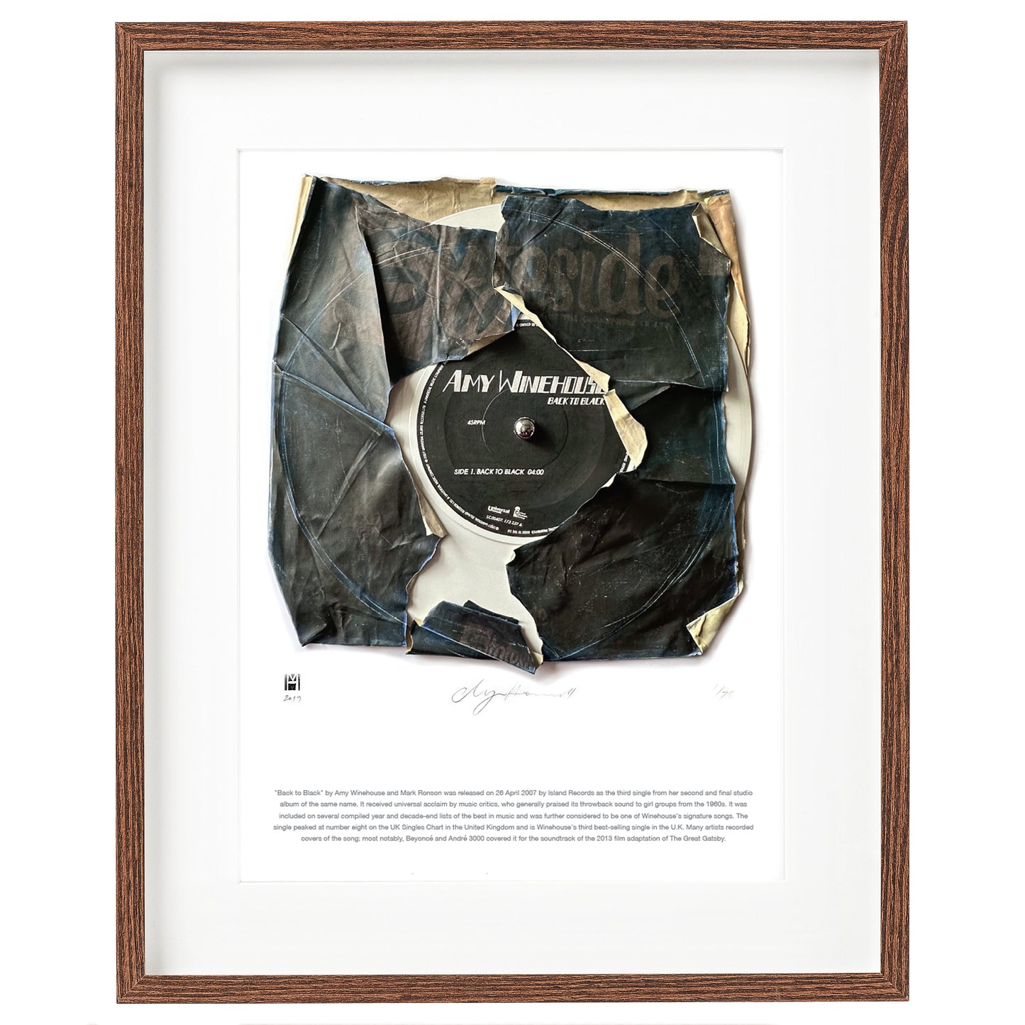 "Back To Black" by Amy Winehouse Limited Edition Prints of Original Painting