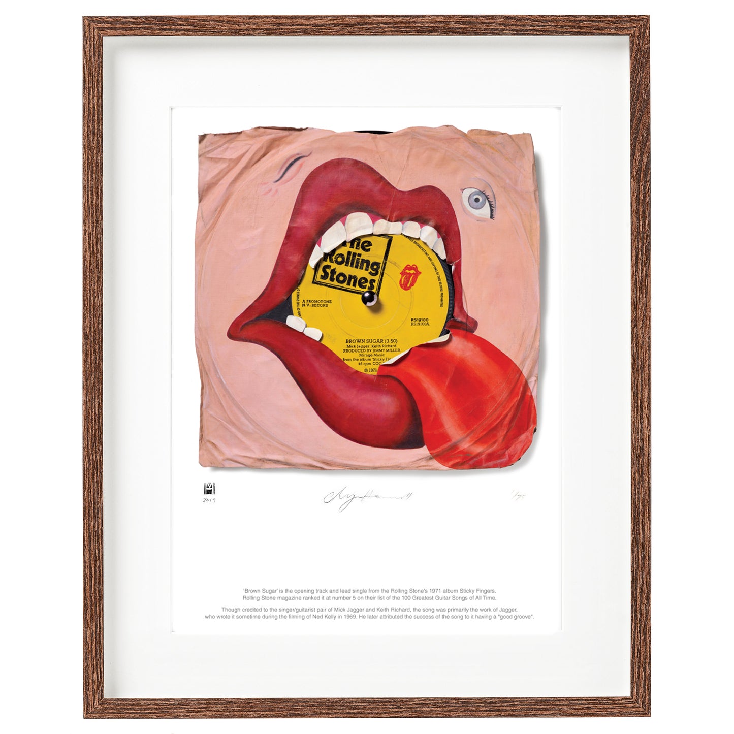 "Brown Sugar'' by The Rolling Stones Limited Edition Print of Original Painting