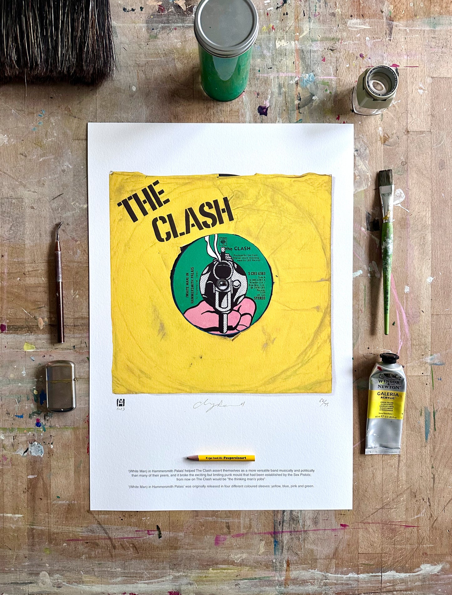 Pink Sleeve (White Man) in Hammersmith Palais The Clash Limited Edition Prints of Original Painting (Copy) (Copy) (Copy)