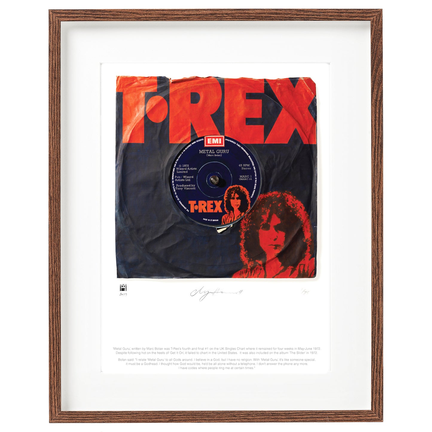 "Metal Guru'' by T-Rex Limited Edition Poster Prints of Original Painting