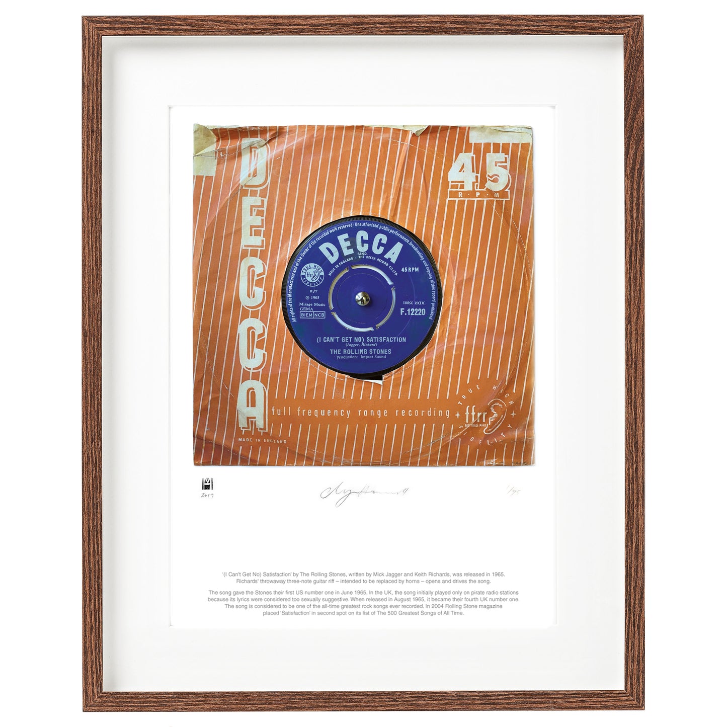 "(I Can''t Get No) Satisfaction'' by Rolling Stones Limited Edition Print of Original Painting