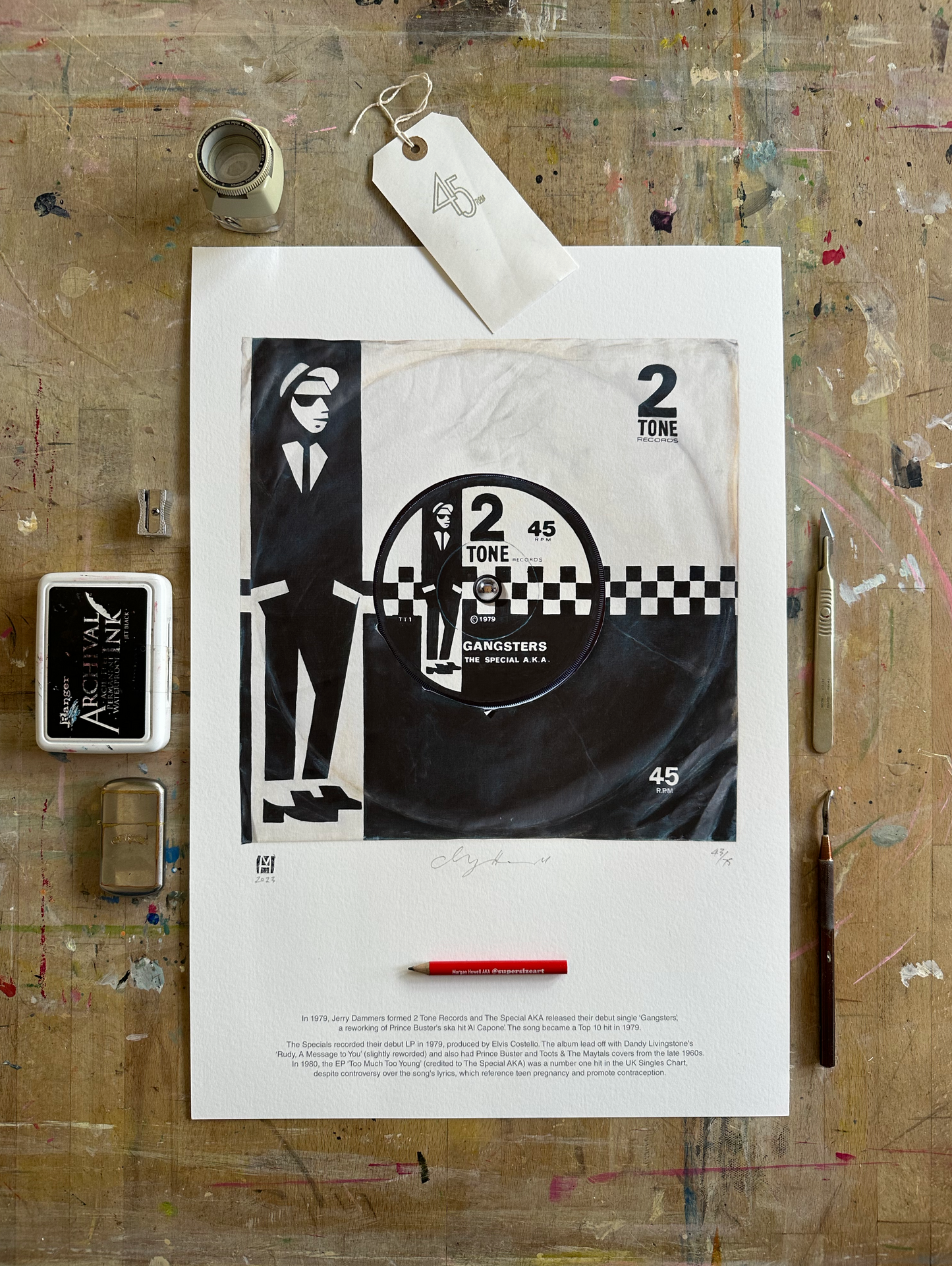 "Gangsters'' by The Special AKA Limited Edition Prints of Original Painting