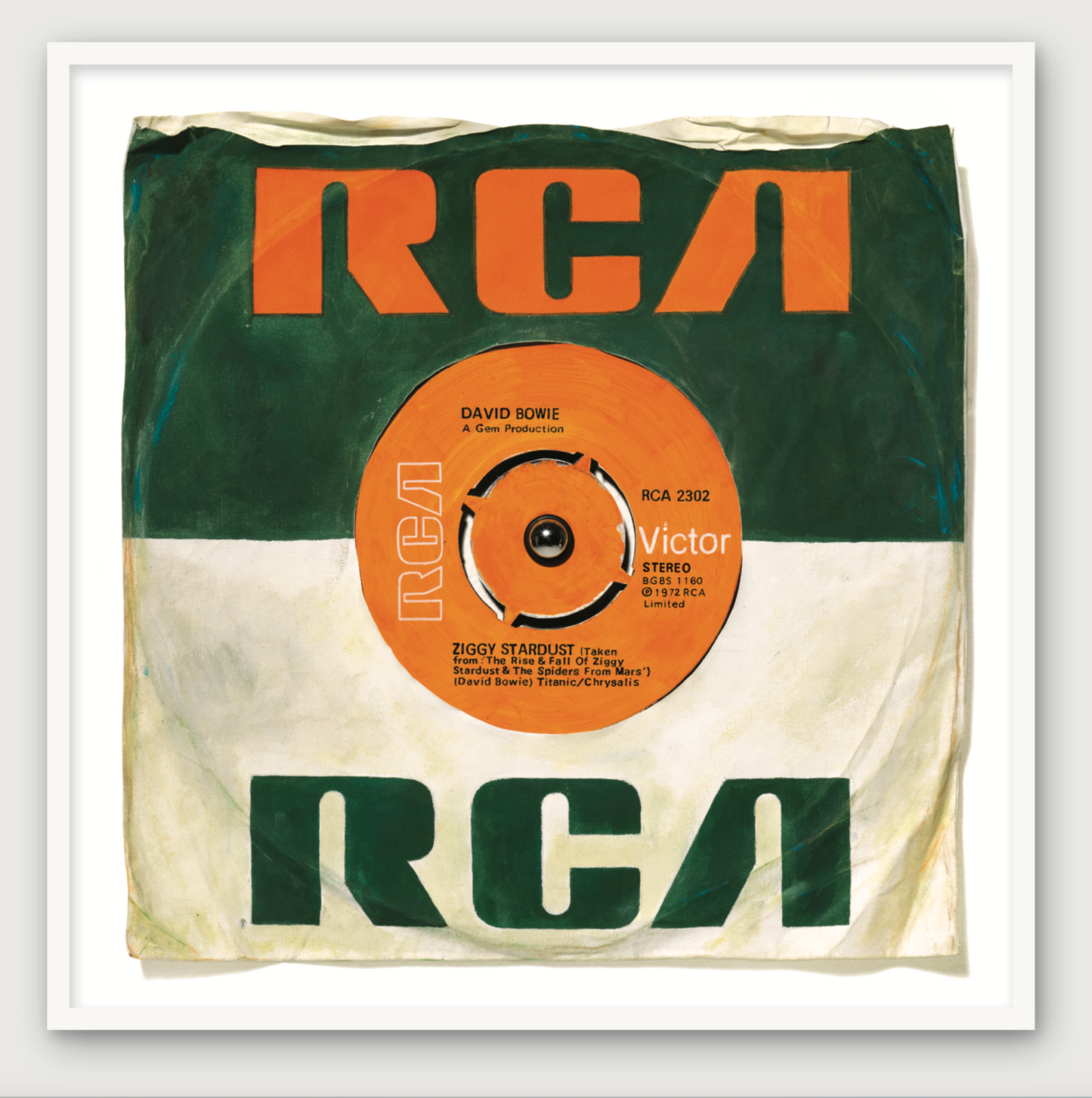"Ziggy Stardust'' by David Bowie Limited Edition Prints of Painted Single