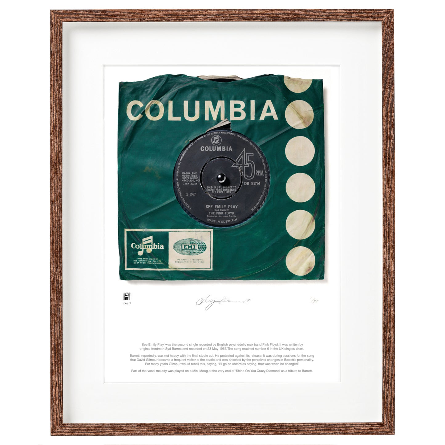 "See Emily Play'' by Pink Floyd Limited Edition Prints of Original Painting