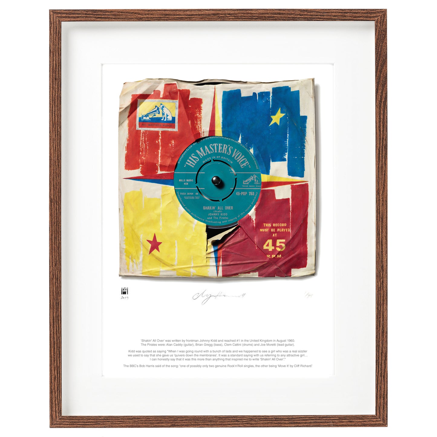 "Shakin'' All Over'' by Johnny Kidd & Pirates Limited Edition Prints of Original Painting