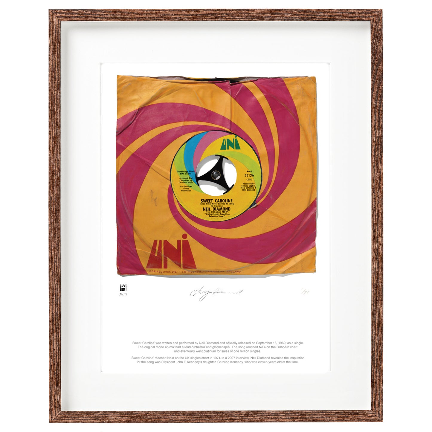 "Sweet Caroline'' by Neil Diamond Limited Edition Prints of Original Painting