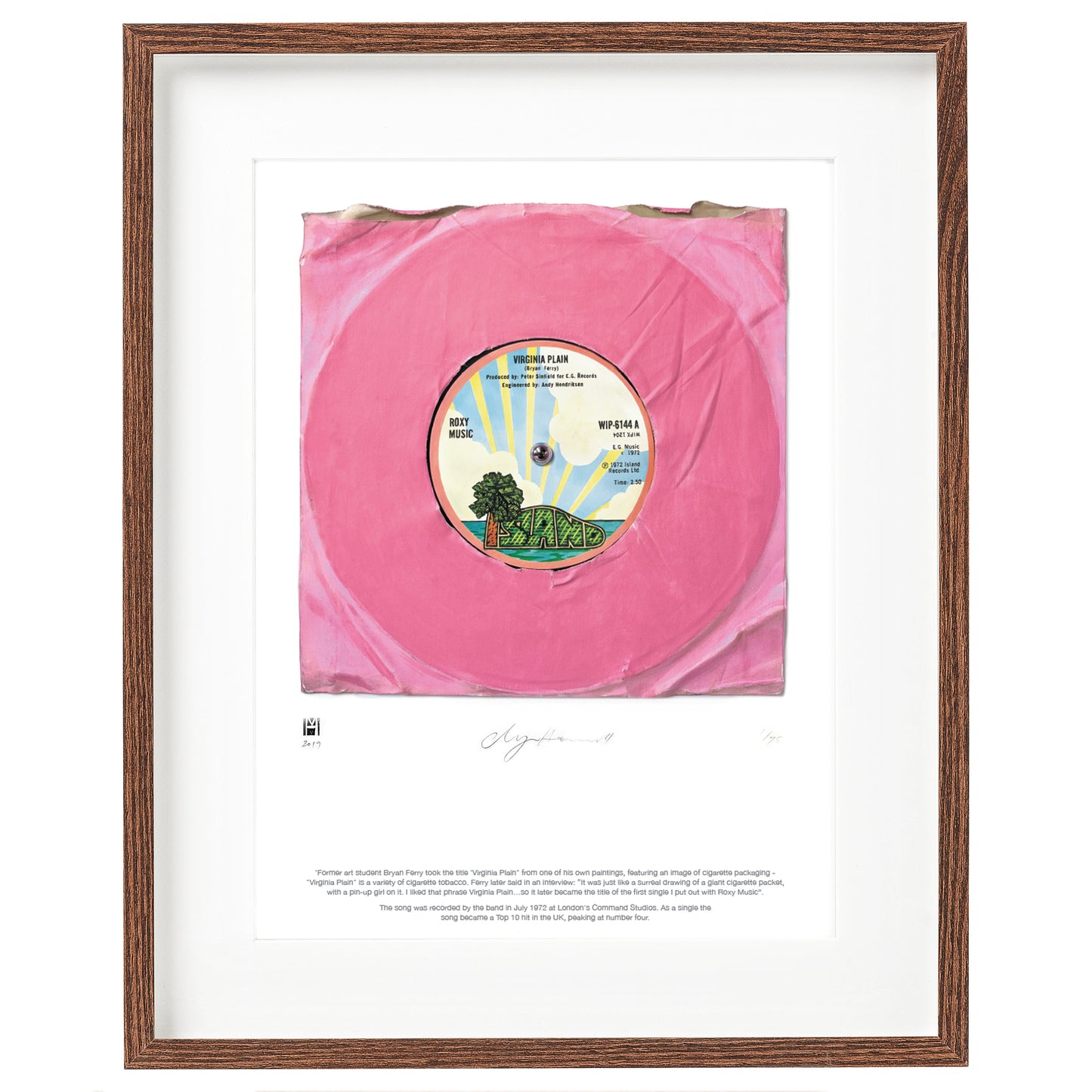 ''Virginia Plain'' by Roxy Music Limited Edition Prints of Original Painting