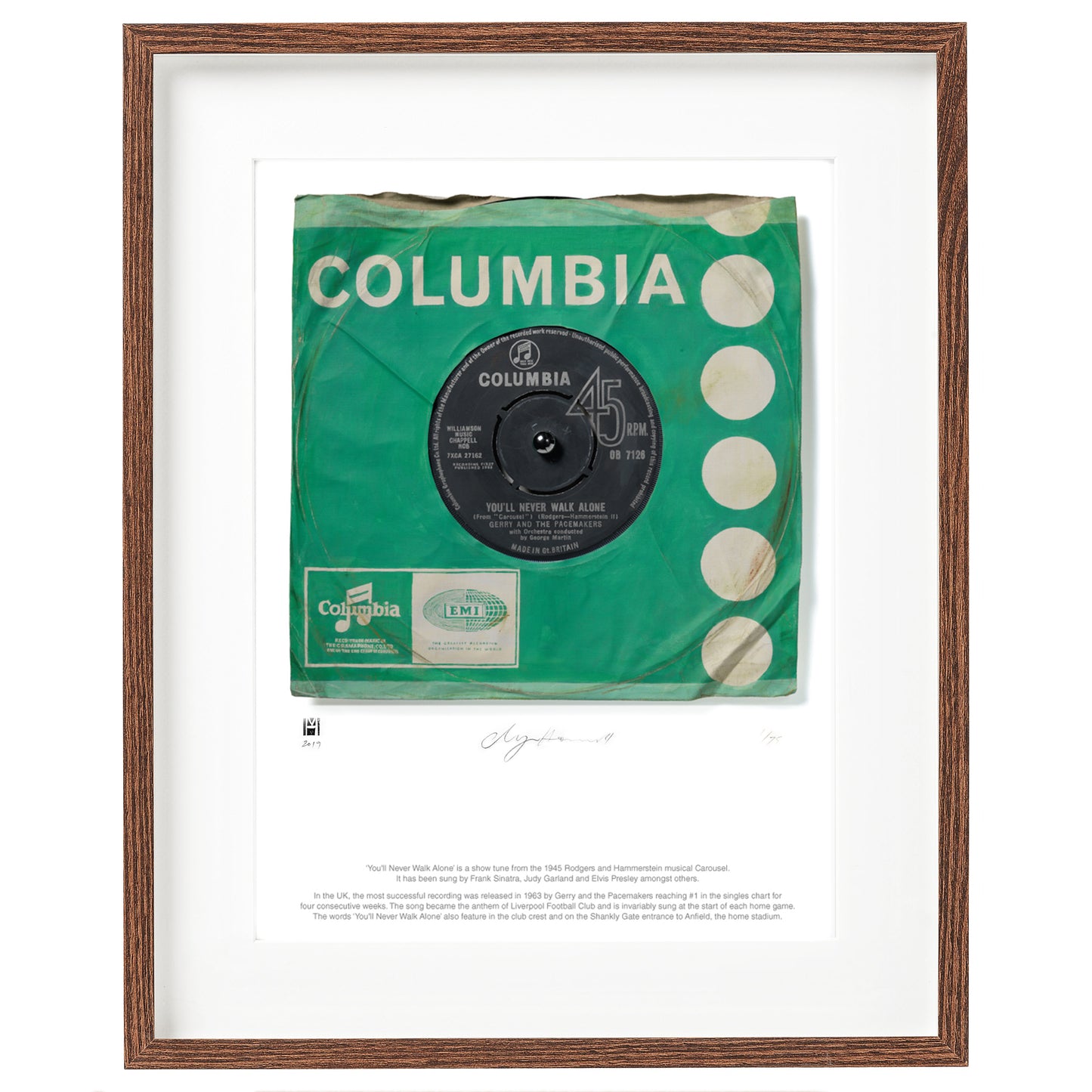 "You''ll Never Walk Alone'' by Gerry & The Pacemakers Ltd Edition Prints of Original Painting