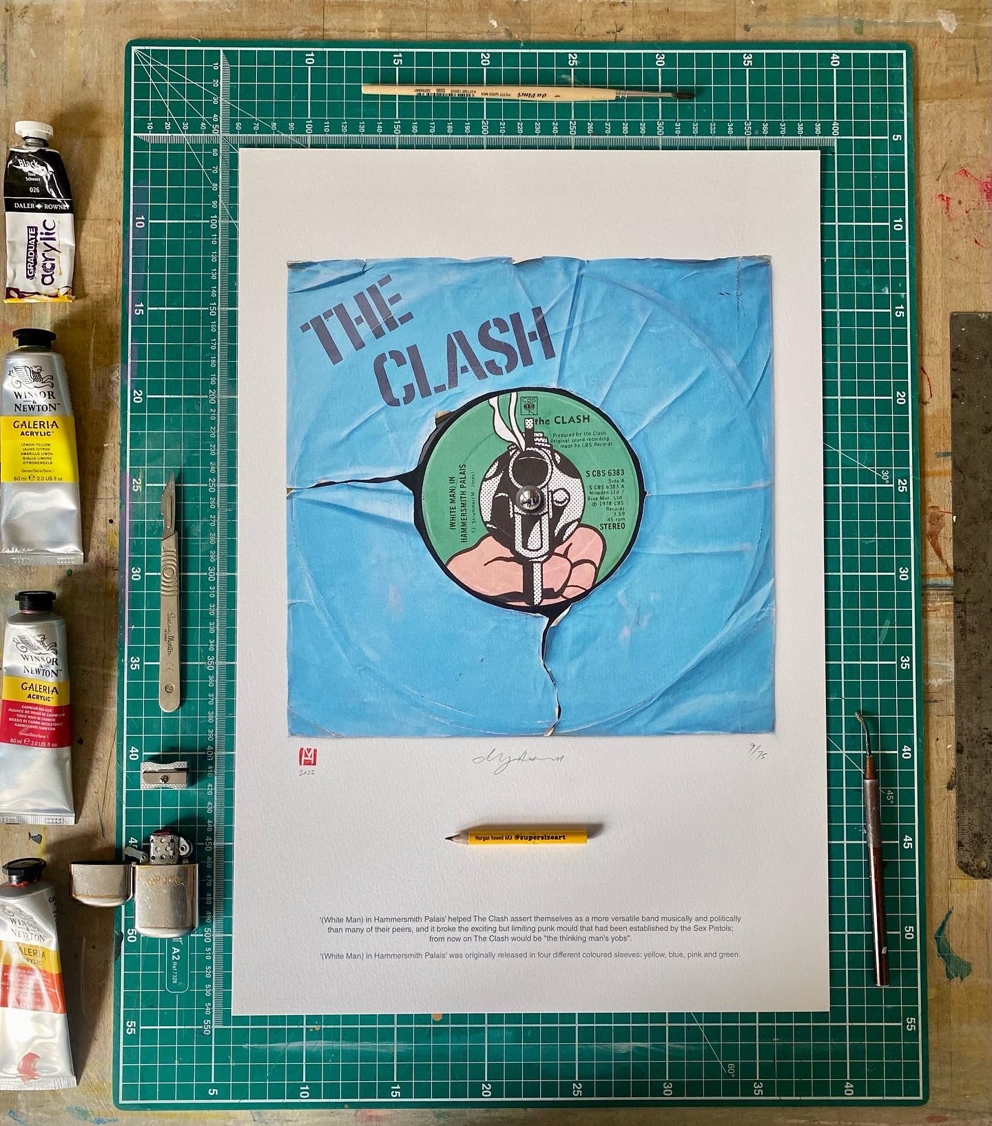 Pink Sleeve (White Man) in Hammersmith Palais The Clash Limited Edition Prints of Original Painting (Copy) (Copy) (Copy)