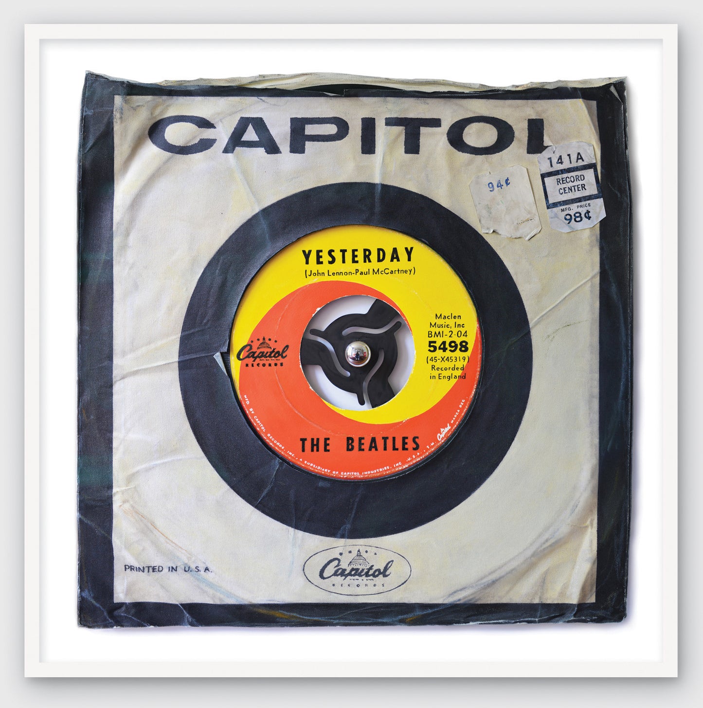 "Yesterday'' by The Beatles Limited Edition Prints of Original Painting
