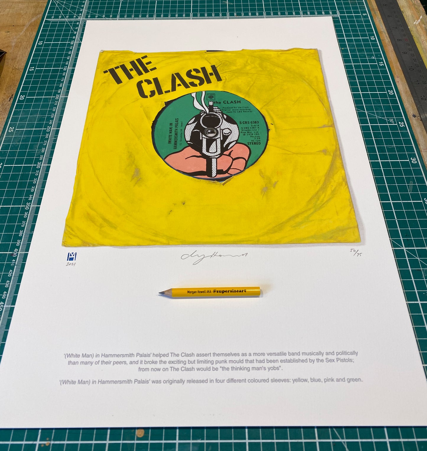 Pink Sleeve (White Man) in Hammersmith Palais The Clash Limited Edition Prints of Original Painting (Copy) (Copy) (Copy)