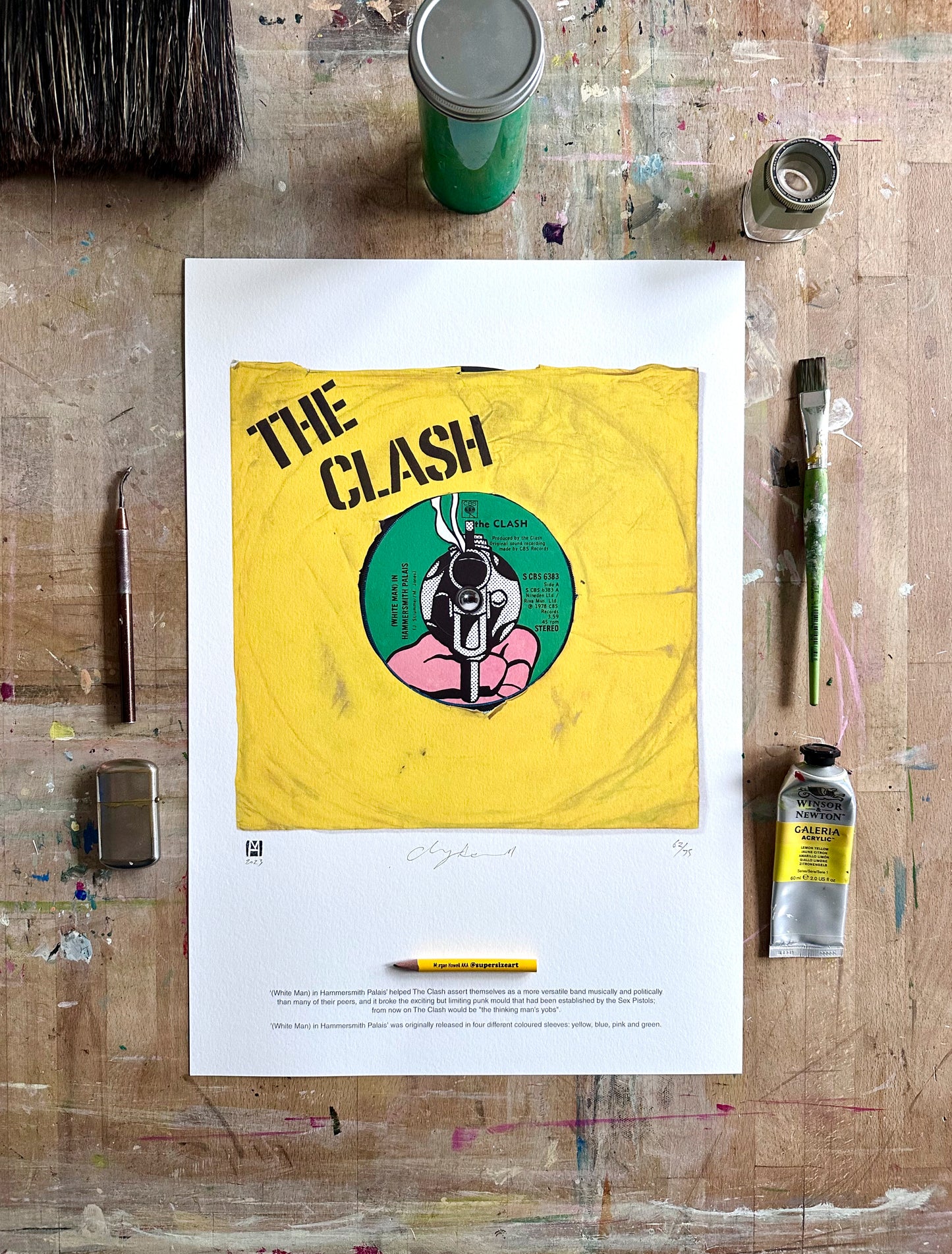White Man in Hammersmith Palais'' The Clash Limited Edition Prints of Original Painting