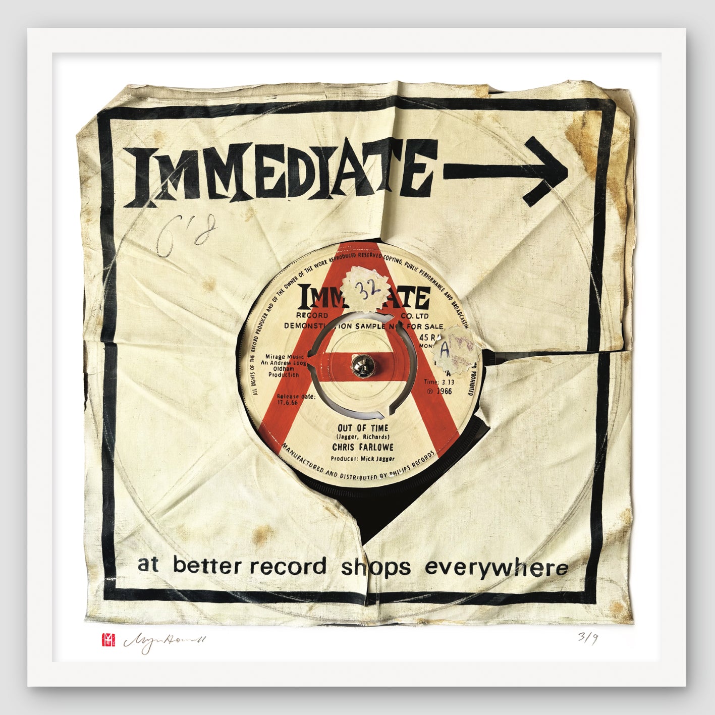 "Out Of Time" by Chris Farlowe Limited Edition Prints of Original Painting