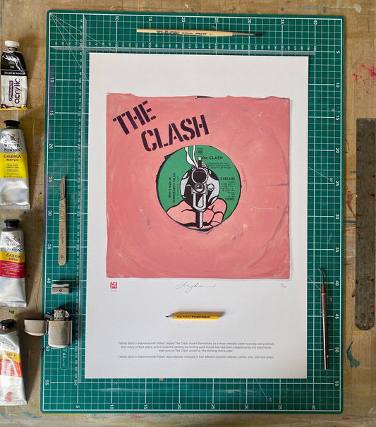 Pink Sleeve (White Man) in Hammersmith Palais The Clash Limited Edition Prints of Original Painting (Copy) (Copy) (Copy)