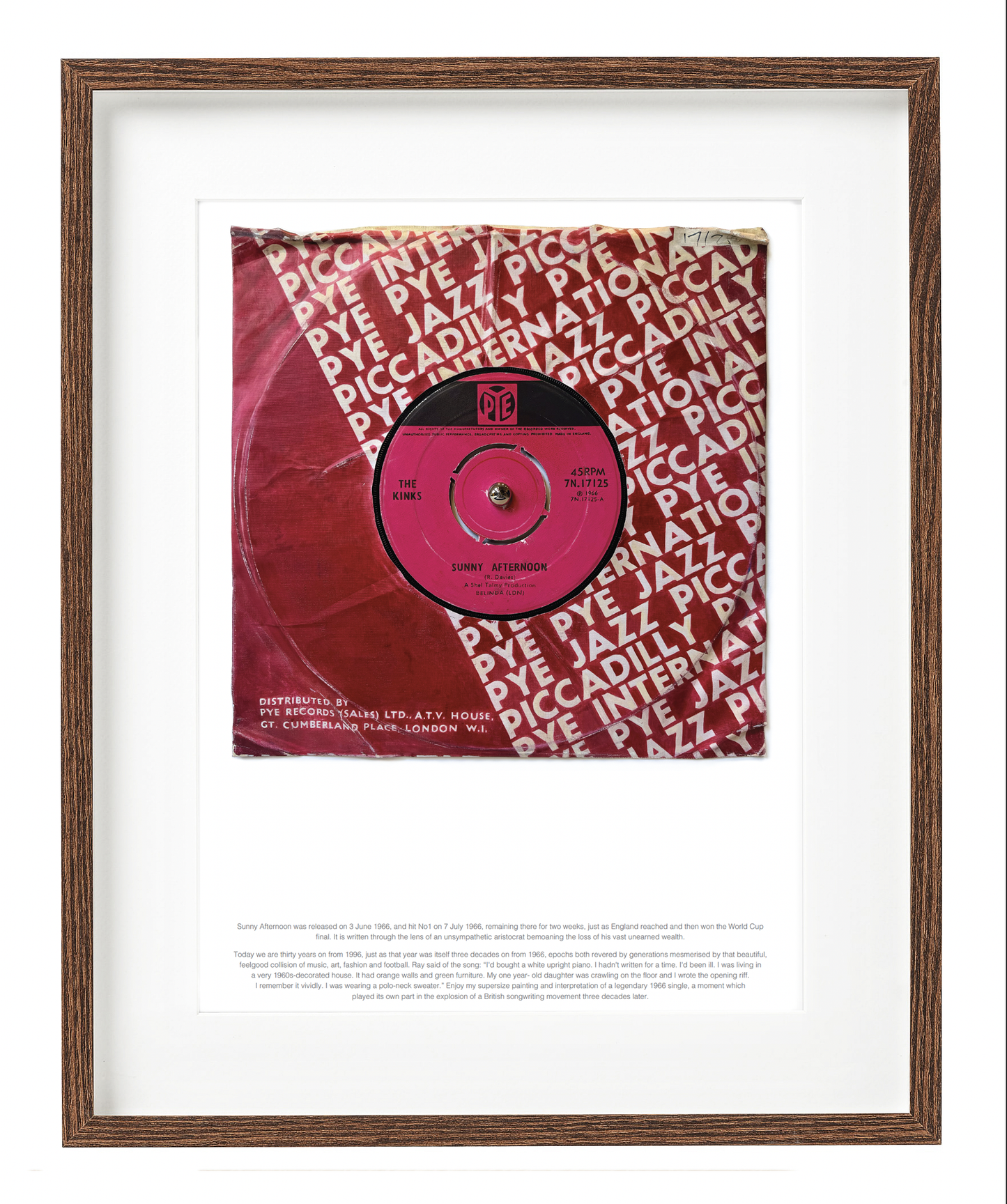 "Sunny Afternoon" by The Kinks Limited Edition Prints of Original Painting