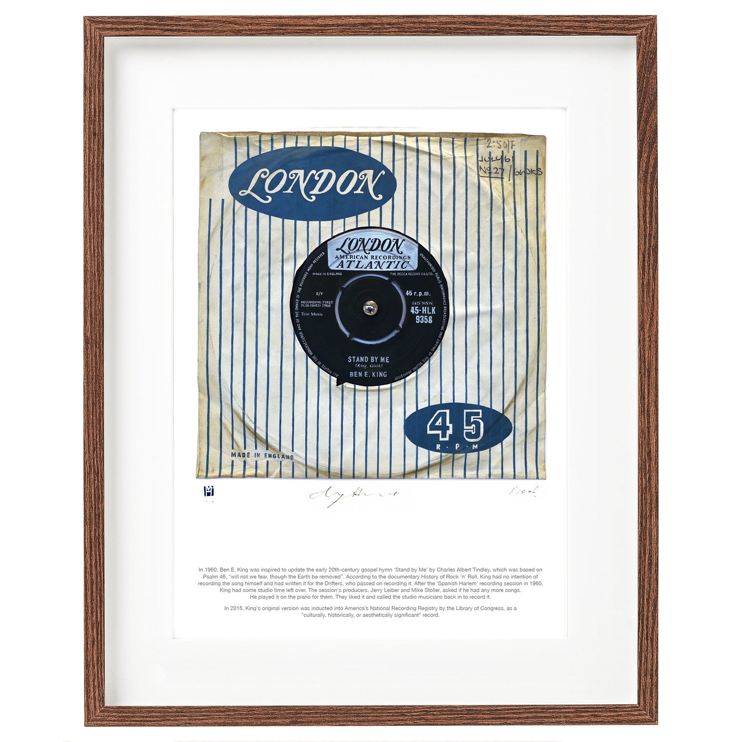 “Stand By Me" by Ben E. King Limited Edition Poster Print of Original Painting