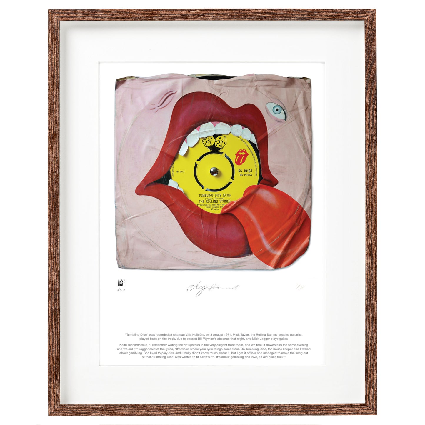 Tumbling Dice'' by The Rolling Stones Limited Edition Prints of Original Painting